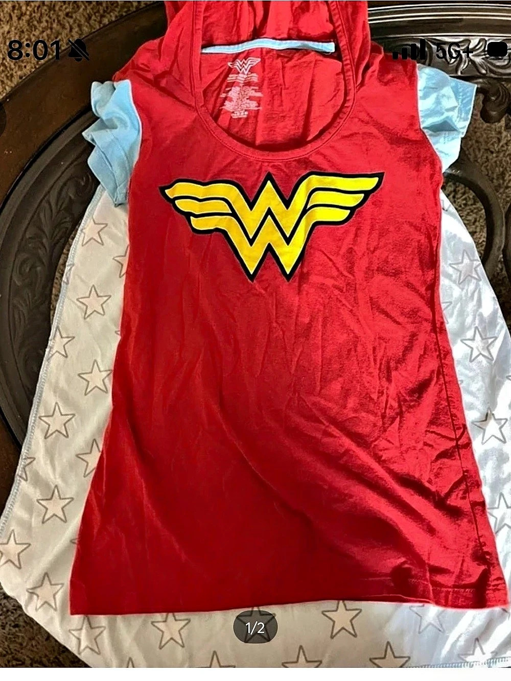 null Kids Wonder Woman Dress Red & Blue Like New